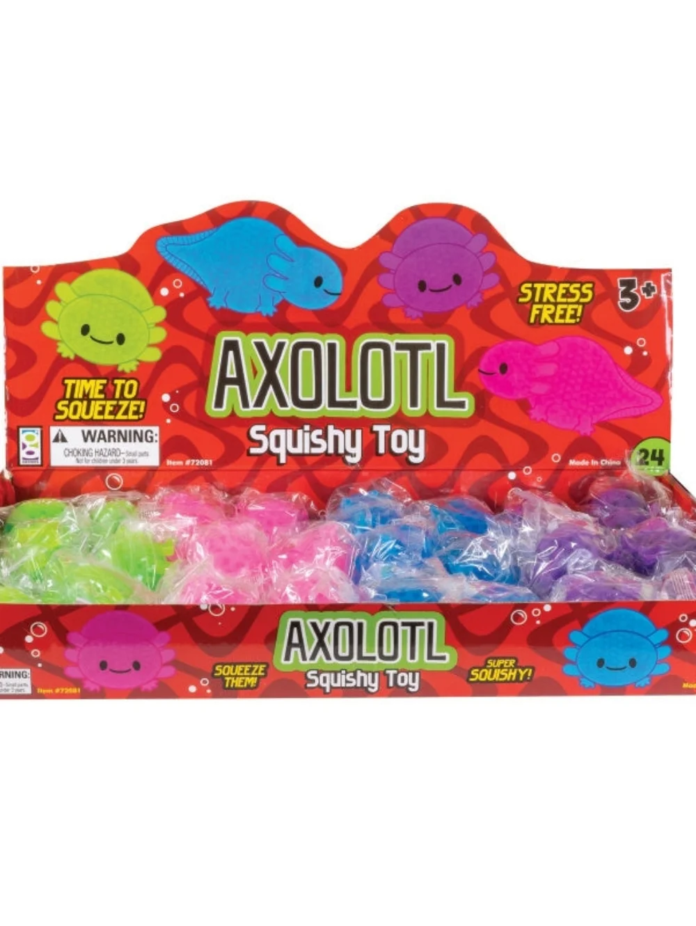 💜 Purple Orbeez Axolotl Squishy Toy💧Bead Filled Stress Relief Fidget Cute